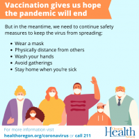 vaccine gives hope, continue safety measures