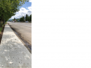 Highway 30 sidewalk after repair