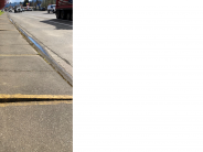 Highway 30 sidewalk before repair