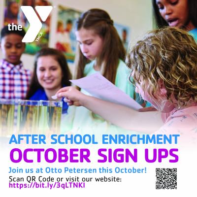 YMCA After School Enrichment October Sign Ups Flyer