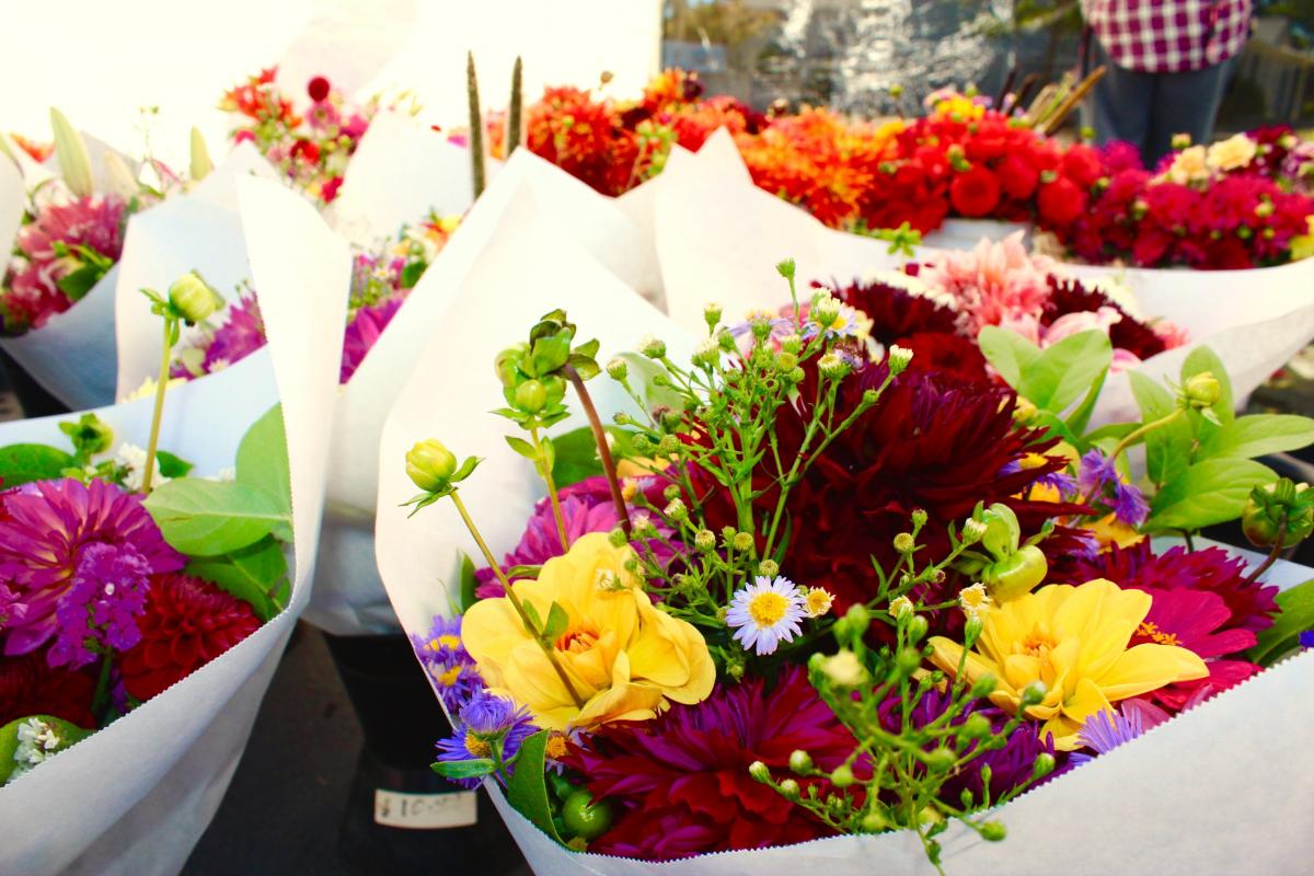 Farmers Market flowers 